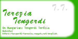 terezia tengerdi business card