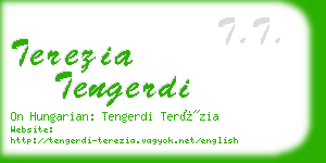 terezia tengerdi business card